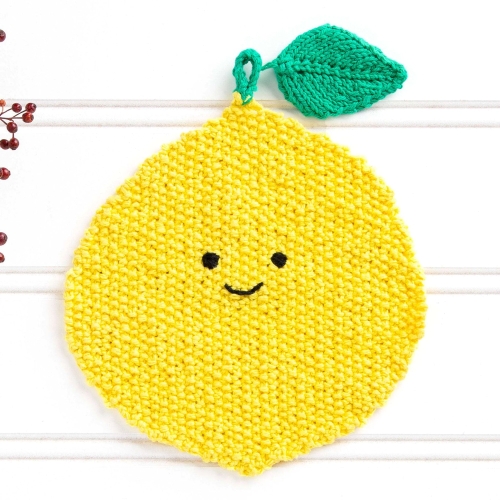 Lemon Squeezy Smiles Knit Dishcloth Pattern