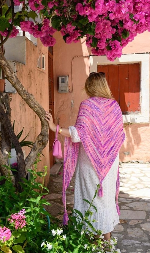 Triangle Shawl Knitting Free Pattern