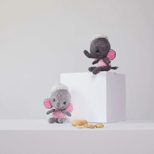 Knitted Mini Elephants Free Patterns 1