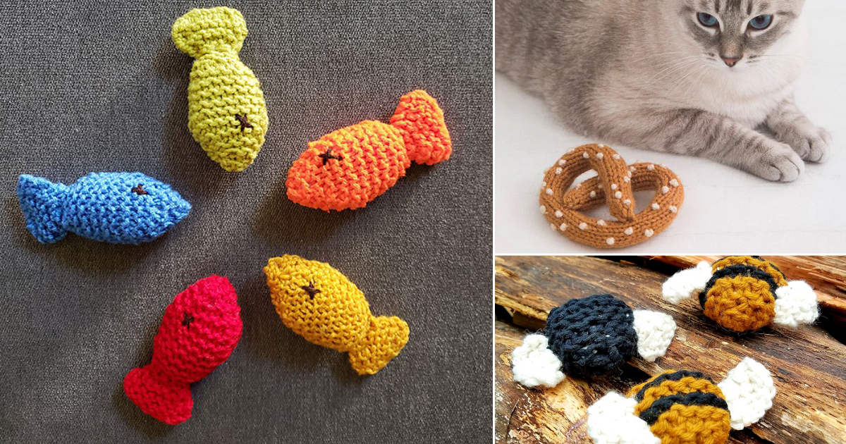 10 Free Knitted Toy Patterns For Cats ⋆ Bright Stuffs