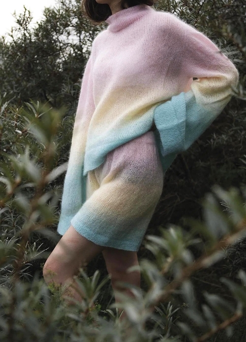 Knit Pastel-Hued Shorts