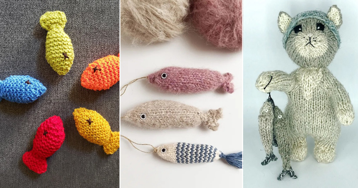 Mini Fish Pattern 8 Knitted Mini Fishes Free Patterns ⋆ Bright Stuffs
