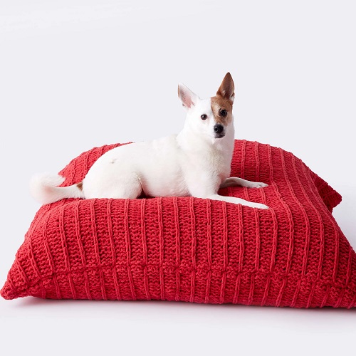 Easy and Cute Knitted Dog Beds Pattern