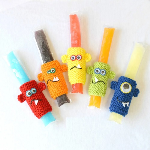 Knit Monster Popsicle Holders