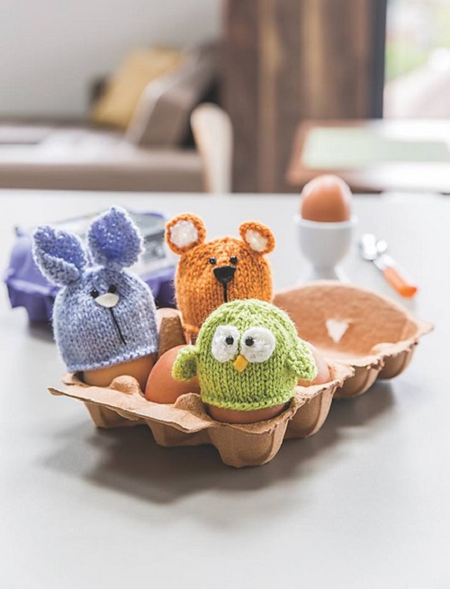 Easy and Cute Animal-Themed Egg Cozy Knitting Patterns 2