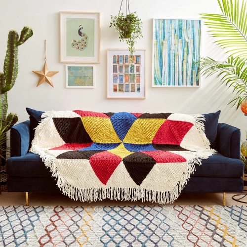 Hexagonal Starburst Afghan