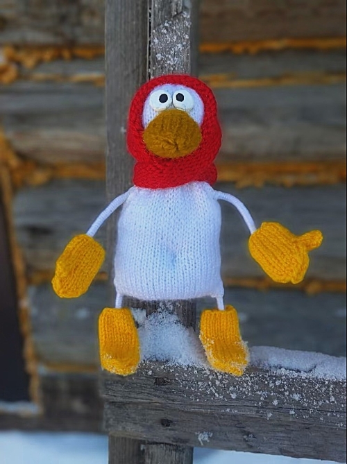 Knit Raven Toy
