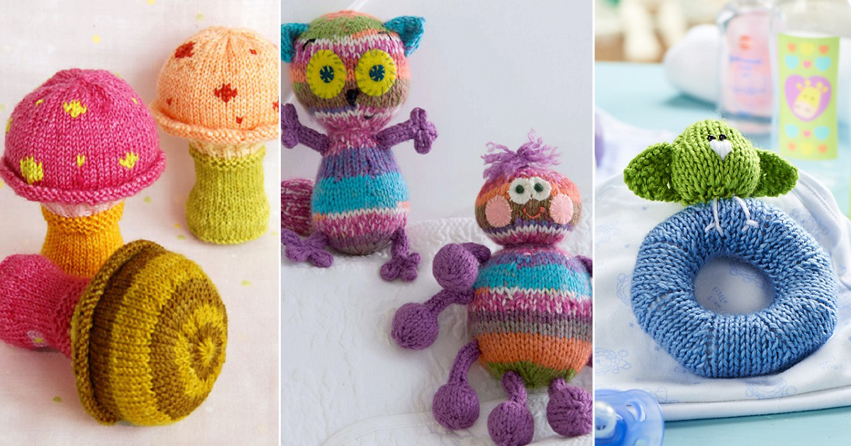 7 Knitted Baby Rattle Free Patterns ⋆ Bright Stuffs
