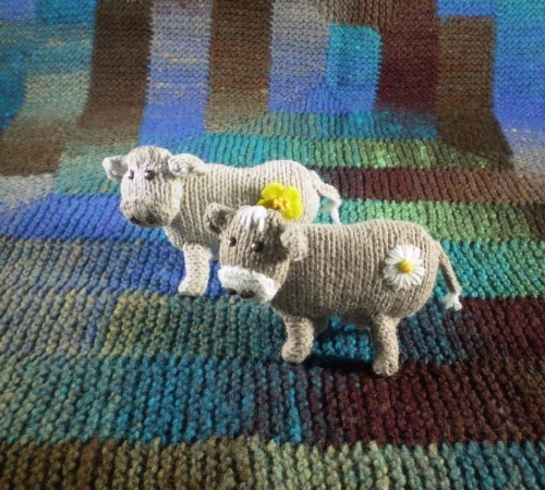Knitted Cow Duo