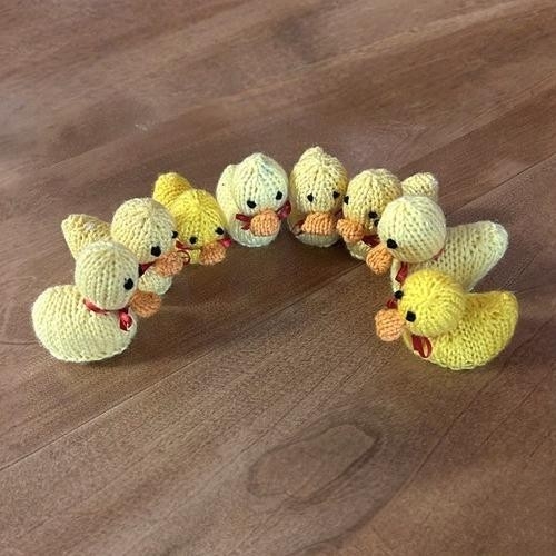 Knitted Playful Little Ducks