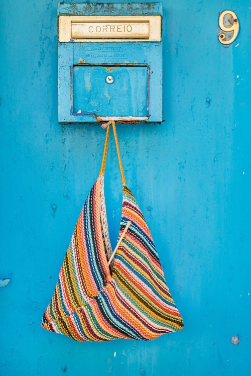 Striped Scrappy Tote Bag