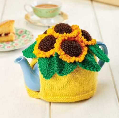 Sunflower Tea Cosy Knitting Pattern