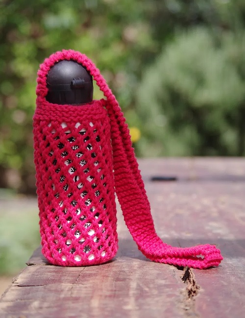 knitted water bottle holder free patterns 8