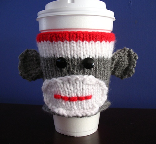George - Sock Monkey Cup Cozy