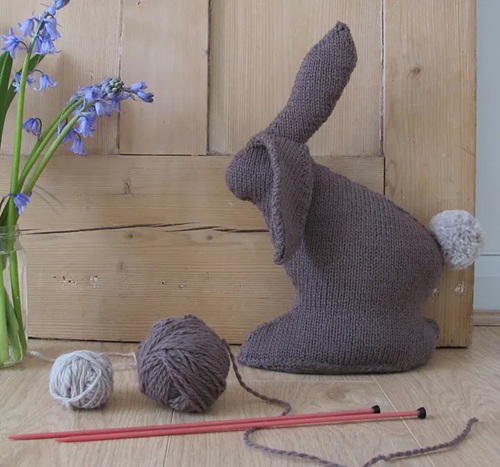 bunny Door Stopper Free Knitting Patterns
