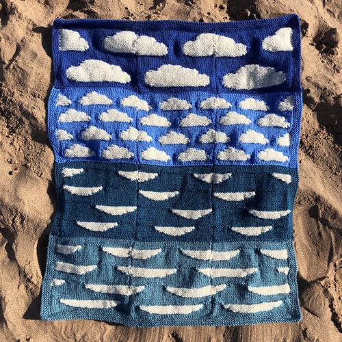 Intarsia Sunny Beach Blanketscape