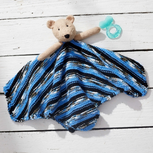 Knit Teddy Bear Lovey