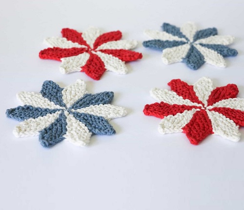Pinwheel Coasters Knitting Pattern