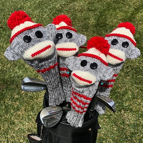 Sock Monkey Golf Club Covers