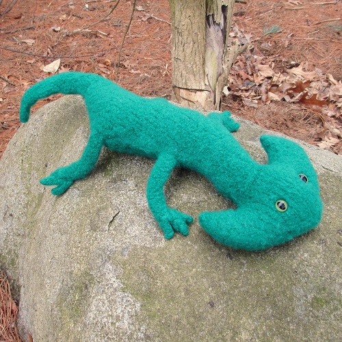 knitted Delta the Diplocaulus