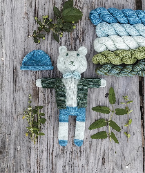 knitted long legged teddy