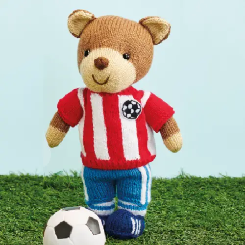 Footballer teddy bear