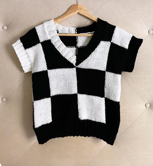 Wednesday Checkered Vest