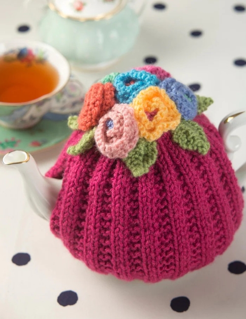 Colorful Flowres Teapot Free Pattern