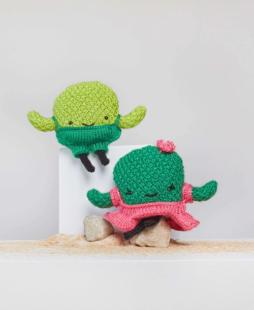 Free Red Heart Prickles and Pear Knit Cactus Pattern