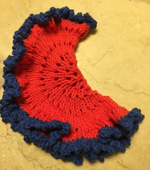 Frilly Circular Washcloth