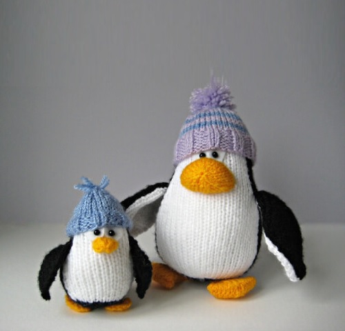 Group of Penguins Free Knitting Patterns 