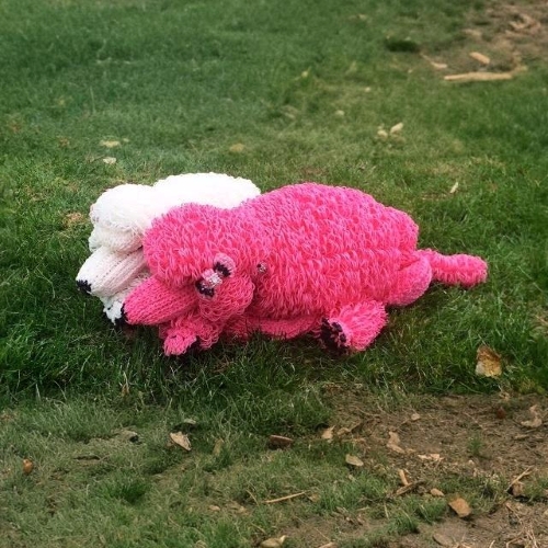 Loom Knit Life-size Poodles