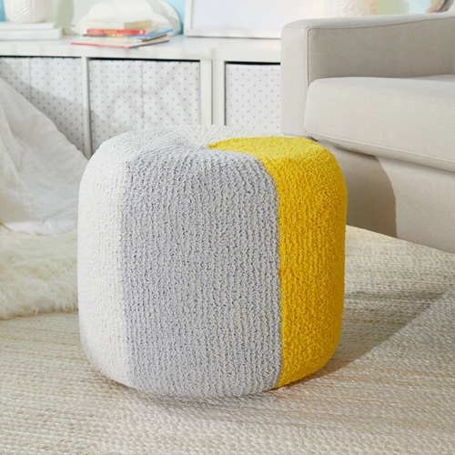 Free Red Heart Knit Fleecy Pouf Pattern