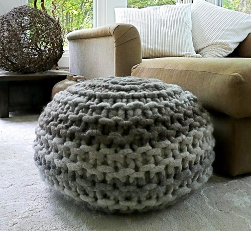 knitted Pouffe Free Patterns