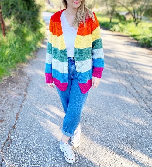 Knitted Chunky Cardigan Free Patterns 2