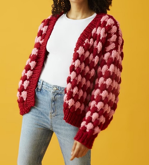 Bubble Stitch Cardigan