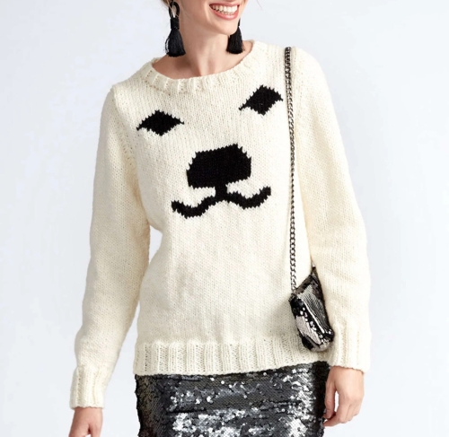Polar Bear Knit Holiday Sweater Pattern