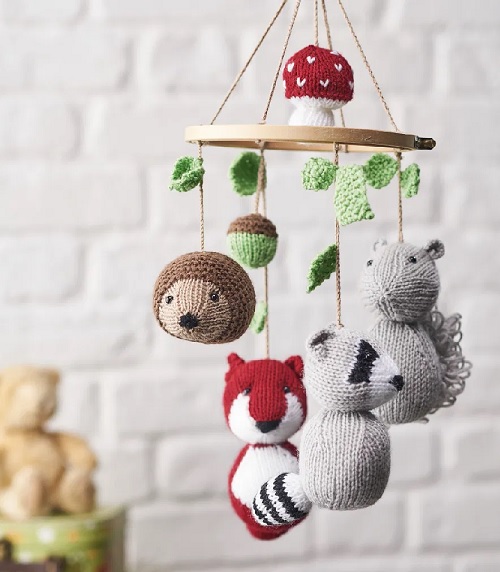 Knitted Animal Mobile Free Patterns