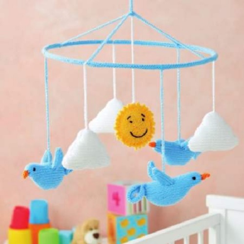 Birds Baby Nursery Mobile Knitting