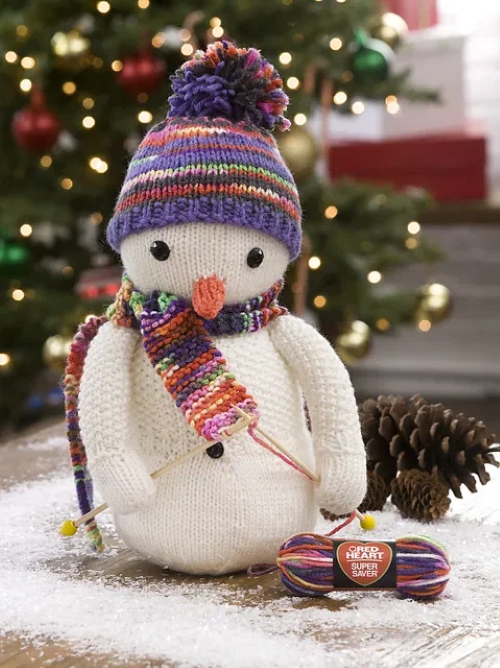 Knitted Snowman Free Pattern