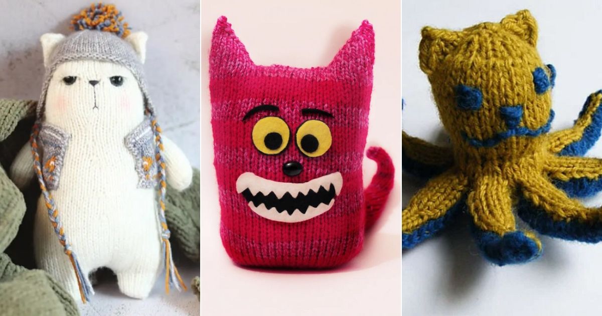 8 Weird Cat Toys Free Knitting Patterns ⋆ Bright Stuffs