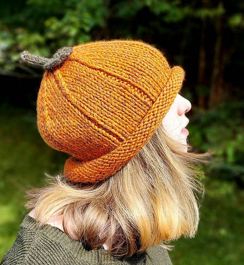 Chunky Pumpkin Beanie